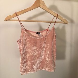 H&M velvet crop top